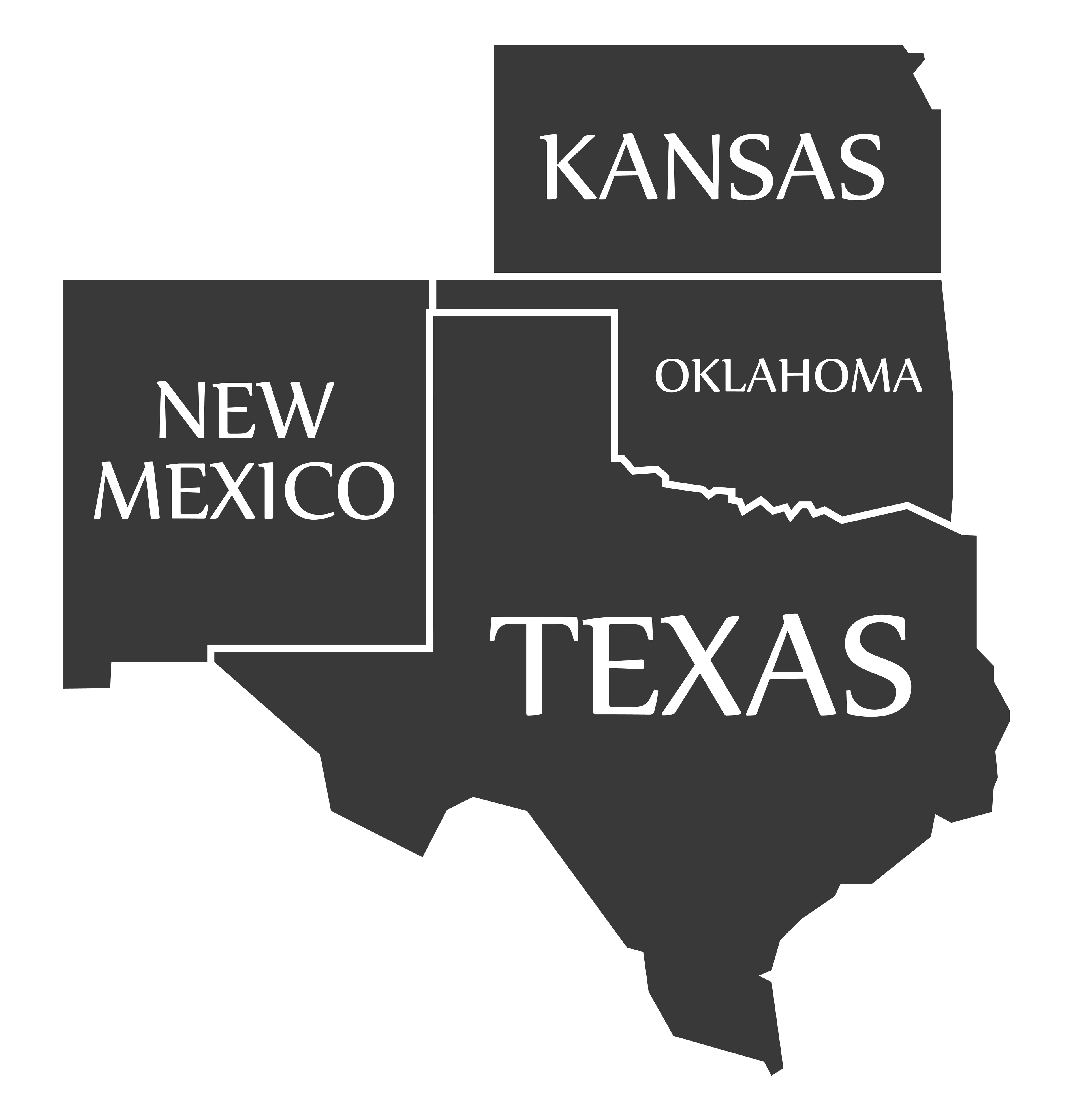 Crude oil hauling service area map - Oklahoma, Kansas, Texas, New Mexico crude trucking coverage